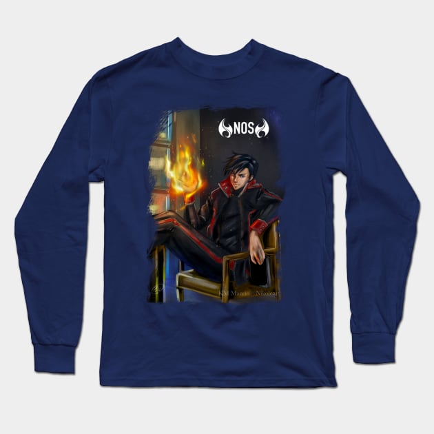 NOS SAGA Robbie Wyle Long Sleeve T-Shirt by Nikoleart